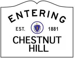 Entering Chestnut Hill, MA