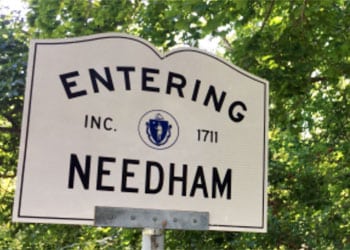 Entering Needham, MA